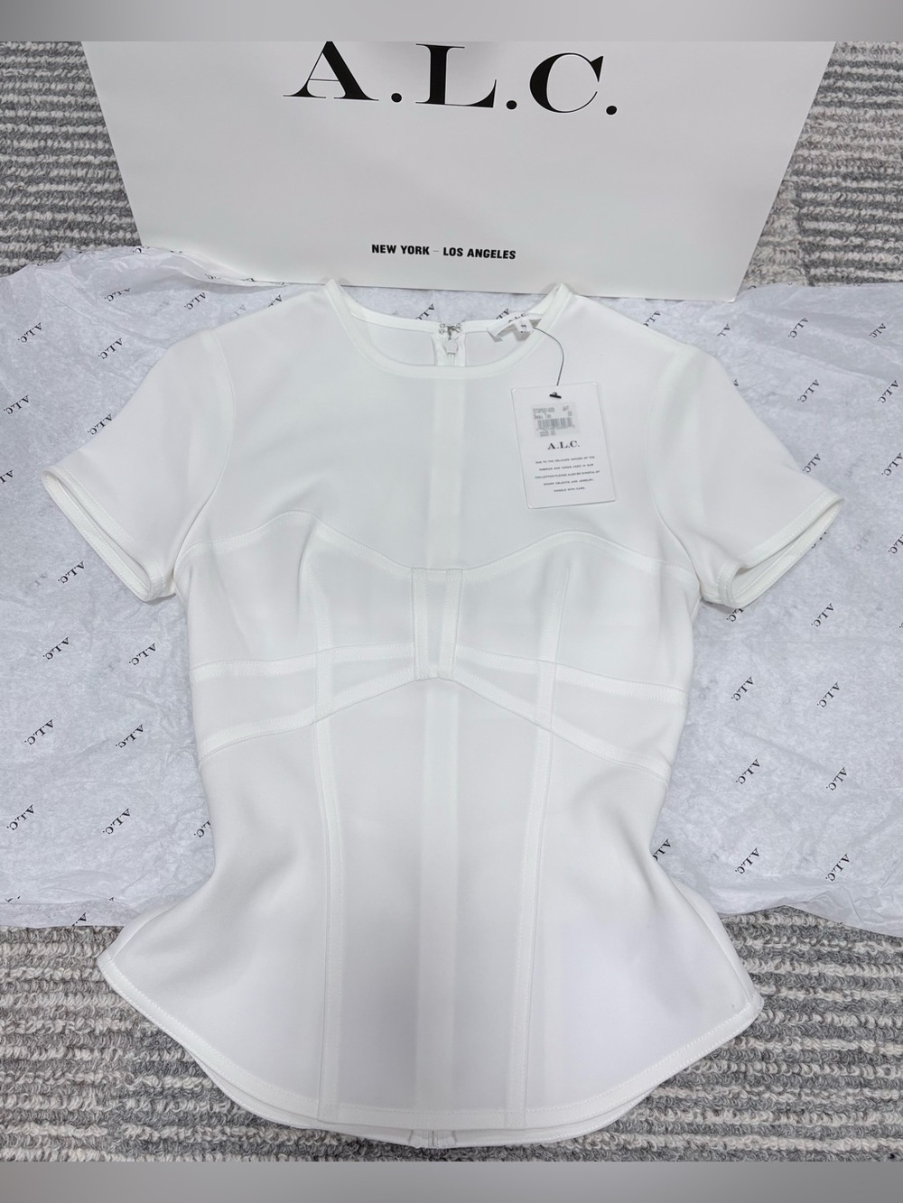 A.L.C Beau Corset Top in White NWT Size 00 $325